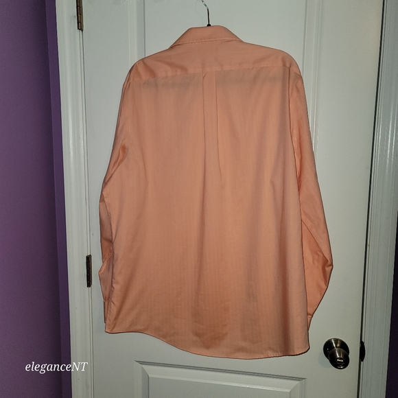 Ralph Lauren Men's Peach Long Sleeve Regular Fit Shirt Sz: XL (17 1/2 collar) - Picture 6 of 10